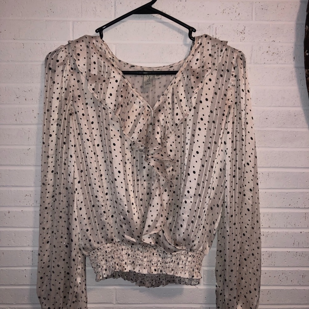Polka Dot Ruffle Blouse